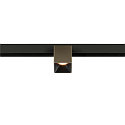 SLV Spotlight op rail FIXT-IT! rond, opbouwversie, geschikt voor beeldschermwerkstations IP20, brons, zwart, gelakt dimbaar