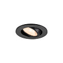 Plafondinbouwarmatuur NEW TRIA� 45 rond, geschikt voor beeldschermwerkstations IP20, zwart, gelakt 