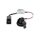 SLV Plafondinbouwarmatuur NEW TRIA� 45 rond, geschikt voor beeldschermwerkstations IP20, zwart, gelakt 