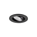 SLV Plafondinbouwarmatuur NEW TRIA� 45 rond, geschikt voor beeldschermwerkstations IP20, zwart, gelakt 