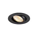 Plafondinbouwarmatuur NEW TRIA� 68 AIRTIGHT geschikt voor beeldschermwerkstations IP23, zwart, gelakt dimbaar