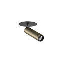 SLV Plafondinbouwarmatuur GRIP!S cilindrisch, geschikt voor beeldschermwerkstations IP20, brons, zwart, gelakt dimbaar