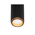SLV Plafondarmatuur GRIP!M SINGLE IP20, goud, zwart, gelakt dimbaar