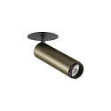 SLV Plafondinbouwarmatuur GRIP!M cilindrisch IP20, brons, zwart, gelakt dimbaar