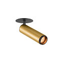 Plafondinbouwarmatuur GRIP!M cilindrisch IP20, goud, zwart, gelakt dimbaar