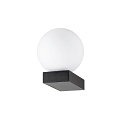 SLV wall luminaire SUN WL UP round G9 IP20, black, lacquered dimmable