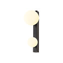 wall luminaire SUN WL DOUBLE round G9 IP20, black, lacquered dimmable