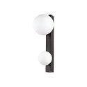 SLV wall luminaire SUN WL DOUBLE round G9 IP20, black, lacquered dimmable
