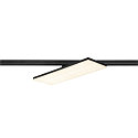 SLV 3-phase spot SIGHT PANEL square, suitable for VDU workstation IP20, black, lacquered dimmable