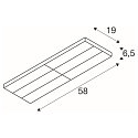 SLV 3-fase spot SIGHT PANEL hoekig, geschikt voor beeldschermwerkstations IP20, zwart, gelakt dimbaar