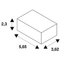 SLV Lichtlijnsysteem bevestiging EASYLIGHT BUTTERFLY STM (SURFACE TRACK MOUNT) mechanisch, rvs