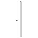 SLV accessories wire suspension BATTEN P SCK2000 2-fold, mechanical, stainless steel