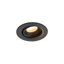 Plafondinbouwarmatuur NUMINOS� MOVE XS rond, geschikt voor beeldschermwerkstations IP20, zwart, gelakt dimbaar