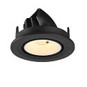 SLV Plafondinbouwarmatuur NUMINOS� GIMBLE S rond, geschikt voor beeldschermwerkstations IP20, zwart, wit, gelakt dimbaar