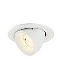 Plafondinbouwarmatuur NUMINOS� GIMBLE S rond, geschikt voor beeldschermwerkstations IP20, wit, gelakt dimbaar