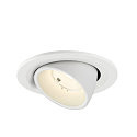 SLV ceiling recessed luminaire NUMINOS� GIMBLE S round, suitable for VDU workstation IP20, white, lacquered dimmable