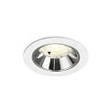 Plafondinbouwarmatuur NUMINOS� S geschikt voor beeldschermwerkstations IP20, chroom, wit dimbaar
