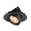 SLV Plafondinbouwarmatuur NUMINOS� GIMBLE M geschikt voor beeldschermwerkstations IP20, zwart, gelakt dimbaar