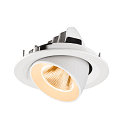 SLV Plafondinbouwarmatuur NUMINOS� GIMBLE M geschikt voor beeldschermwerkstations IP20, wit, gelakt dimbaar