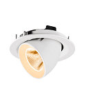 SLV Plafondinbouwarmatuur NUMINOS� GIMBLE M geschikt voor beeldschermwerkstations IP20, wit, gelakt dimbaar