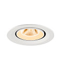 SLV Plafondinbouwarmatuur NUMINOS� GIMBLE M geschikt voor beeldschermwerkstations IP20, wit, gelakt dimbaar