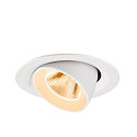 SLV Plafondinbouwarmatuur NUMINOS� GIMBLE M geschikt voor beeldschermwerkstations IP20, wit, gelakt dimbaar