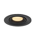 SLV Plafondinbouwarmatuur NUMINOS� GIMBLE M geschikt voor beeldschermwerkstations IP20, zwart, gelakt dimbaar