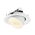 SLV Plafondinbouwarmatuur NUMINOS� GIMBLE M geschikt voor beeldschermwerkstations IP20, wit, gelakt dimbaar