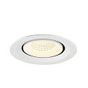 SLV Plafondinbouwarmatuur NUMINOS� GIMBLE M geschikt voor beeldschermwerkstations IP20, wit, gelakt dimbaar