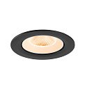 SLV Plafondinbouwarmatuur NUMINOS� GIMBLE L rond, geschikt voor beeldschermwerkstations IP20, zwart, wit, gelakt dimbaar