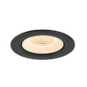 SLV Plafondinbouwarmatuur NUMINOS� GIMBLE L rond, geschikt voor beeldschermwerkstations IP20, zwart, wit, gelakt dimbaar