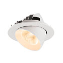 SLV Plafondinbouwarmatuur NUMINOS� GIMBLE L rond, geschikt voor beeldschermwerkstations IP20, wit, gelakt dimbaar