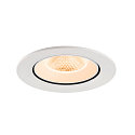 SLV Plafondinbouwarmatuur NUMINOS� GIMBLE L rond, geschikt voor beeldschermwerkstations IP20, wit, gelakt dimbaar