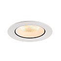 SLV ceiling recessed luminaire NUMINOS� GIMBLE L round, suitable for VDU workstation IP20, white, lacquered dimmable