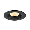 SLV ceiling recessed luminaire NUMINOS� GIMBLE L round, suitable for VDU workstation IP20, black, lacquered dimmable