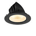 SLV ceiling recessed luminaire NUMINOS� GIMBLE L round, suitable for VDU workstation IP20, black, white, lacquered dimmable