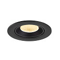 SLV Plafondinbouwarmatuur NUMINOS� GIMBLE L rond, geschikt voor beeldschermwerkstations IP20, zwart, gelakt dimbaar