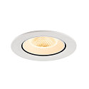 SLV ceiling recessed luminaire NUMINOS� GIMBLE L round, suitable for VDU workstation IP20, white, lacquered dimmable