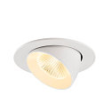 SLV ceiling recessed luminaire NUMINOS� GIMBLE L round, suitable for VDU workstation IP20, white, lacquered dimmable