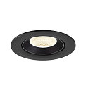 SLV Plafondinbouwarmatuur NUMINOS� GIMBLE L rond, geschikt voor beeldschermwerkstations IP20, zwart, gelakt dimbaar