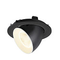 SLV Plafondinbouwarmatuur NUMINOS� GIMBLE L rond, geschikt voor beeldschermwerkstations IP20, zwart, wit, gelakt dimbaar