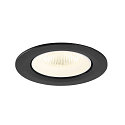 SLV Plafondinbouwarmatuur NUMINOS� GIMBLE L rond, geschikt voor beeldschermwerkstations IP20, zwart, wit, gelakt dimbaar