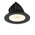 SLV Plafondinbouwarmatuur NUMINOS� GIMBLE L rond, geschikt voor beeldschermwerkstations IP20, zwart, wit, gelakt dimbaar