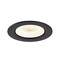 SLV Plafondinbouwarmatuur NUMINOS� GIMBLE L rond, geschikt voor beeldschermwerkstations IP20, zwart, wit, gelakt dimbaar