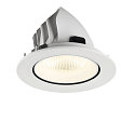 SLV Plafondinbouwarmatuur NUMINOS� GIMBLE L rond, geschikt voor beeldschermwerkstations IP20, wit, gelakt dimbaar