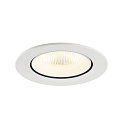 SLV Plafondinbouwarmatuur NUMINOS� GIMBLE L rond, geschikt voor beeldschermwerkstations IP20, wit, gelakt dimbaar