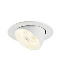 SLV Plafondinbouwarmatuur NUMINOS� GIMBLE L rond, geschikt voor beeldschermwerkstations IP20, wit, gelakt dimbaar