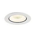 SLV ceiling recessed luminaire NUMINOS� GIMBLE L round, suitable for VDU workstation IP20, white, lacquered dimmable