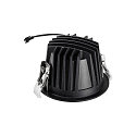 SLV ceiling recessed luminaire NUMINOS� L round, suitable for VDU workstation IP20, black, white, lacquered dimmable