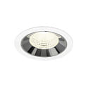 Plafondinbouwarmatuur NUMINOS� L geschikt voor beeldschermwerkstations IP20, chroom, wit dimbaar